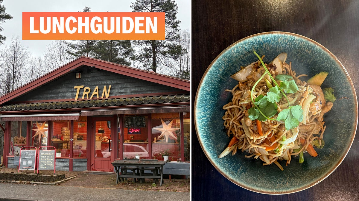 Nhà hàng TRAN và một món bún Việt Nam, ảnh từ mục Lunchguiden của Borås Tidning