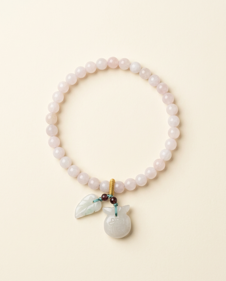 Armband med ljusa berlocker